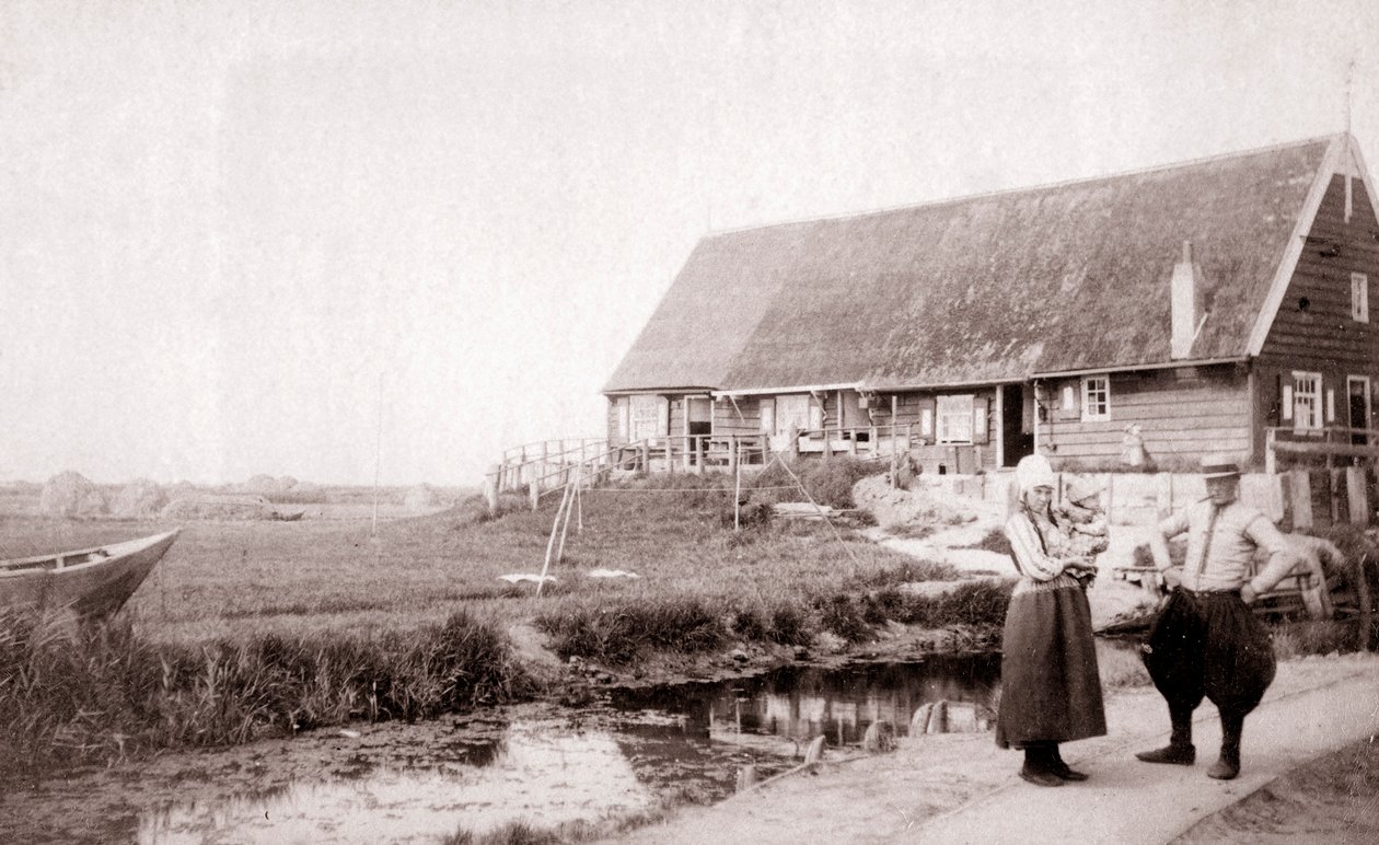 Invånare på ön Marken, Nederländerna, 1898. av James Batkin