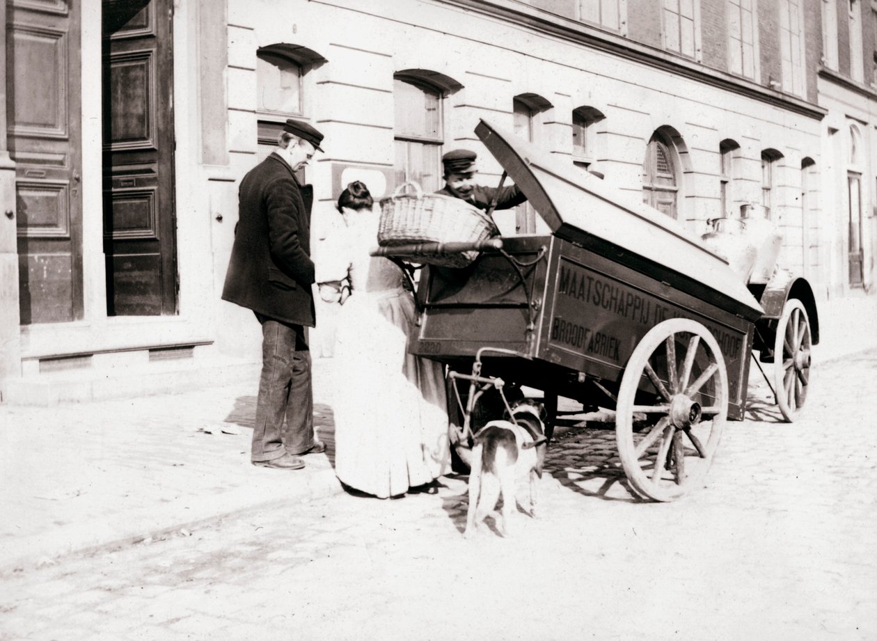 Människor och hundkärra, Antwerpen, 1898 av James Batkin