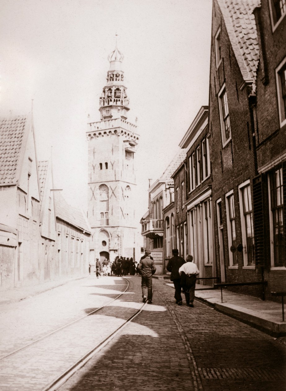 Gatubild, Monnickendam, Nederländerna, 1898. av James Batkin