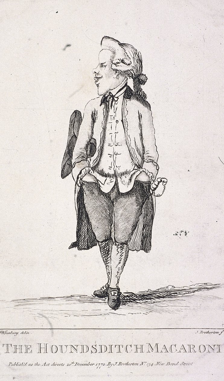 「ハウンズディッチ・マカロニ」、1772年スウェーデン語 av James Bretherton