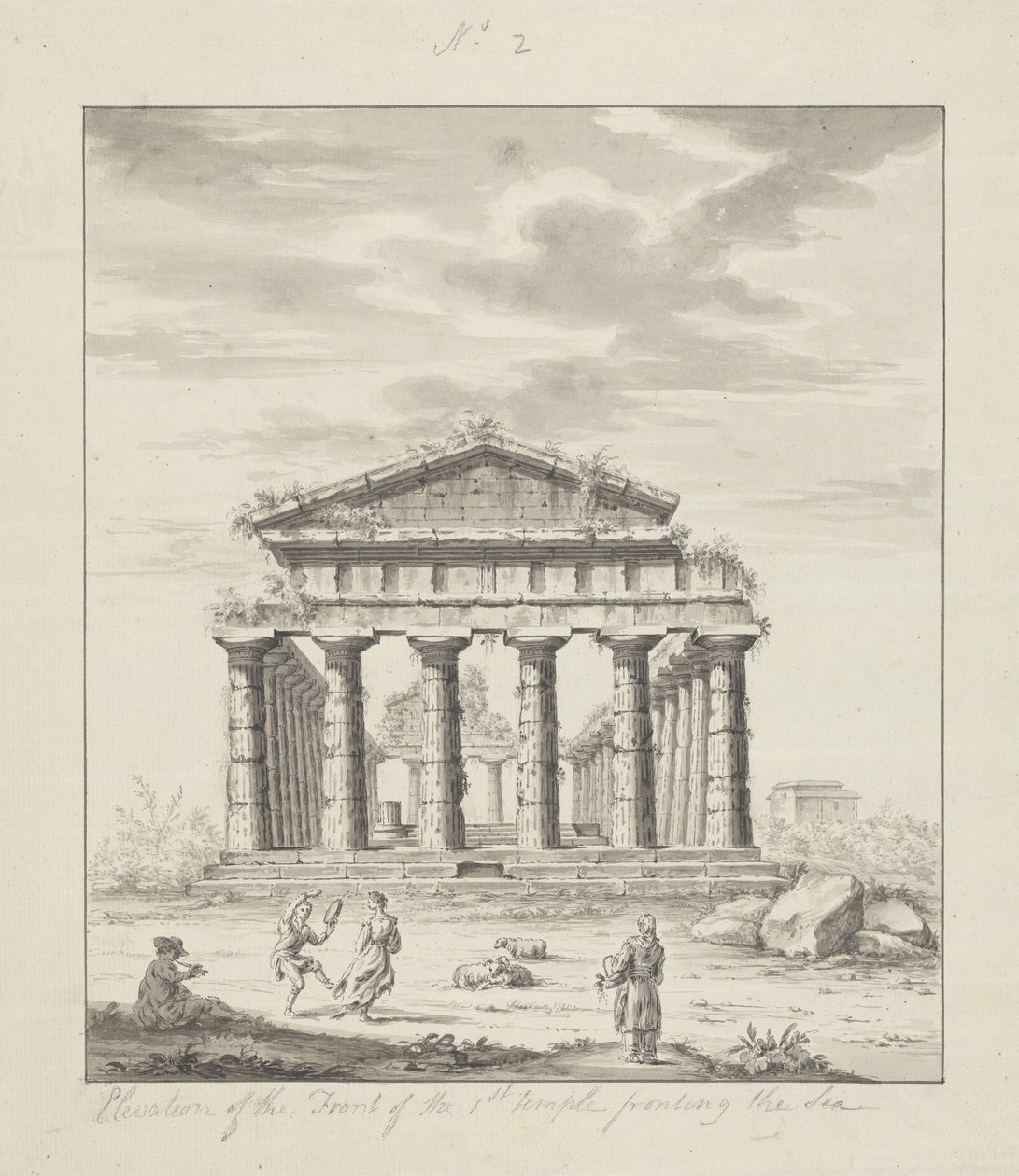 Nr 2 Höjd av framsidan av det första templet som vetter mot havet av James Bruce
