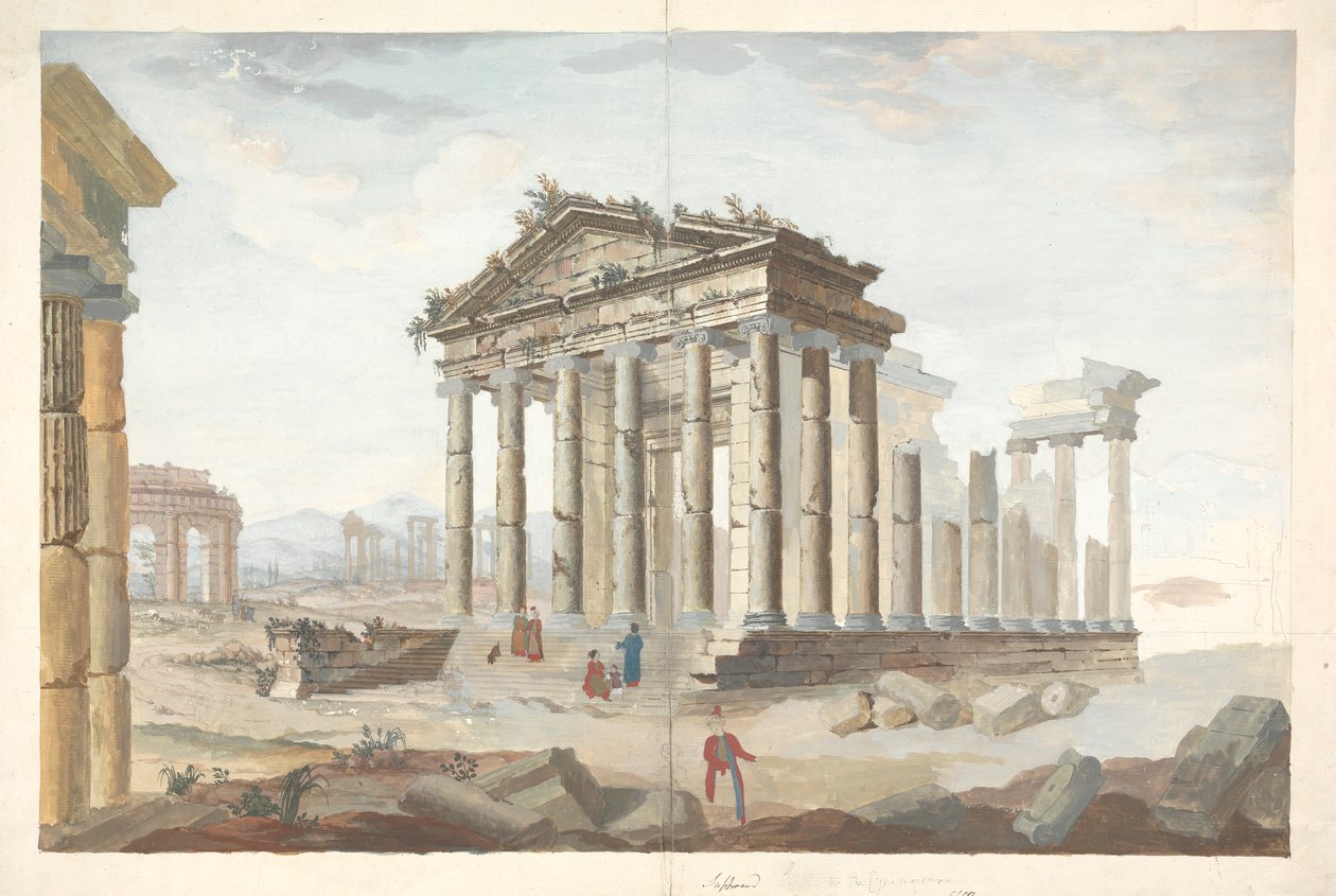 Ruiner av tempel i Saltronza av James Bruce
