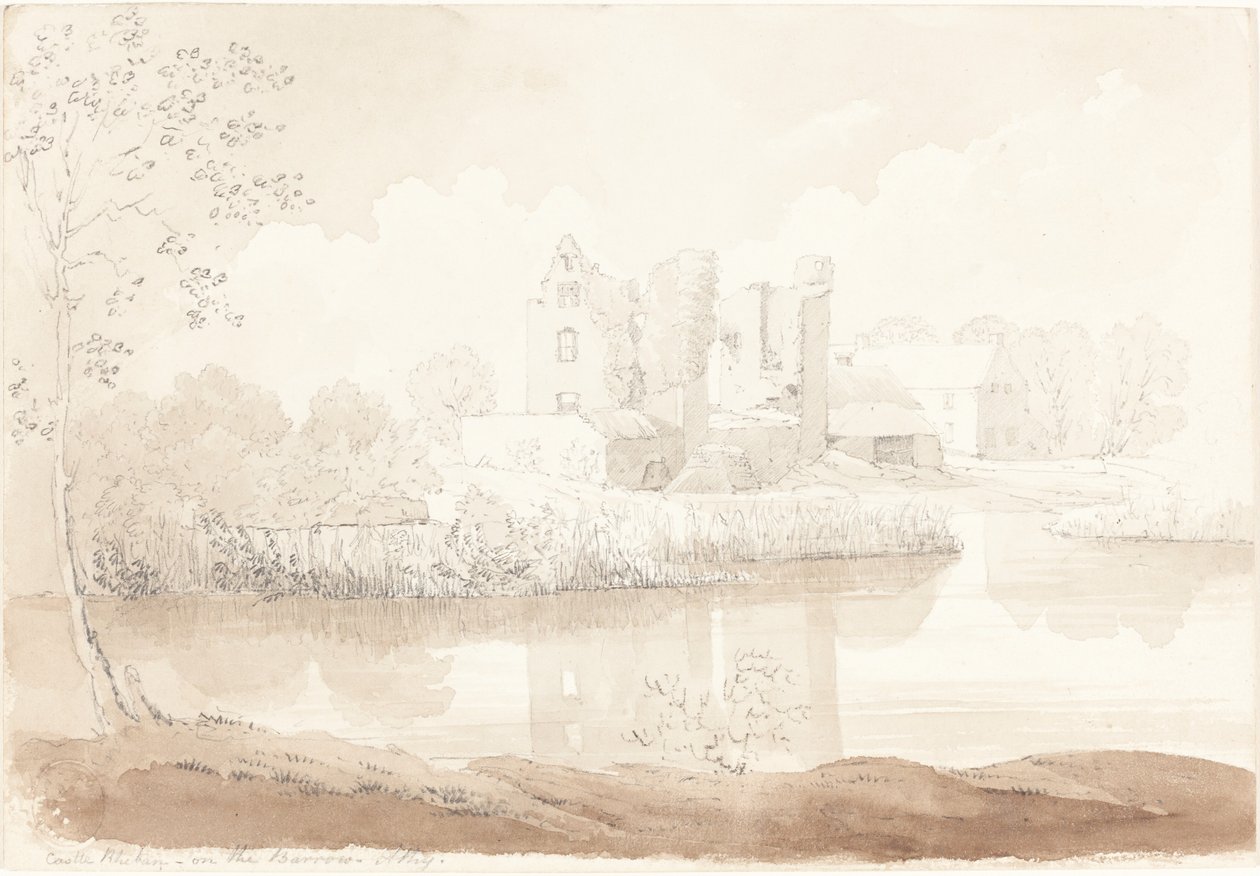 Castle Rheban vid floden Barrow, Athy av James Bulwer