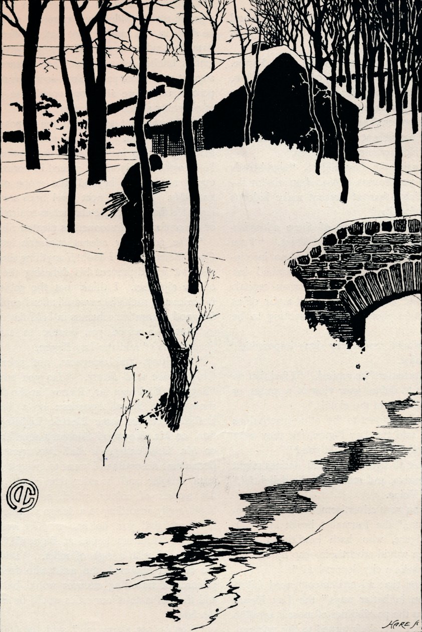 En stuga i en skog, c1897 av James Cadenhead