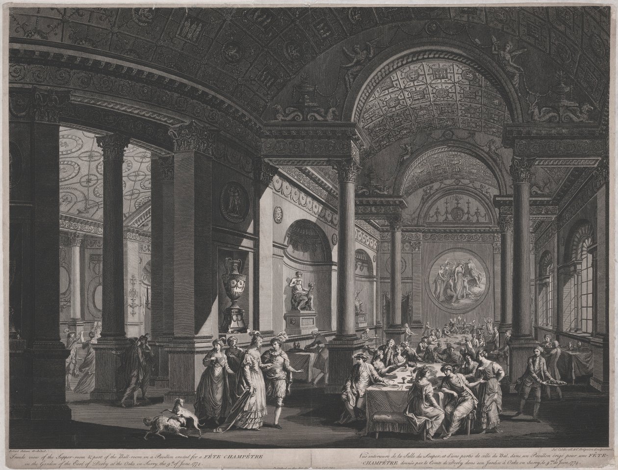 Fete Champetre, 9 juni 1774 (inne i nattvardsrummet) av James Caldwall