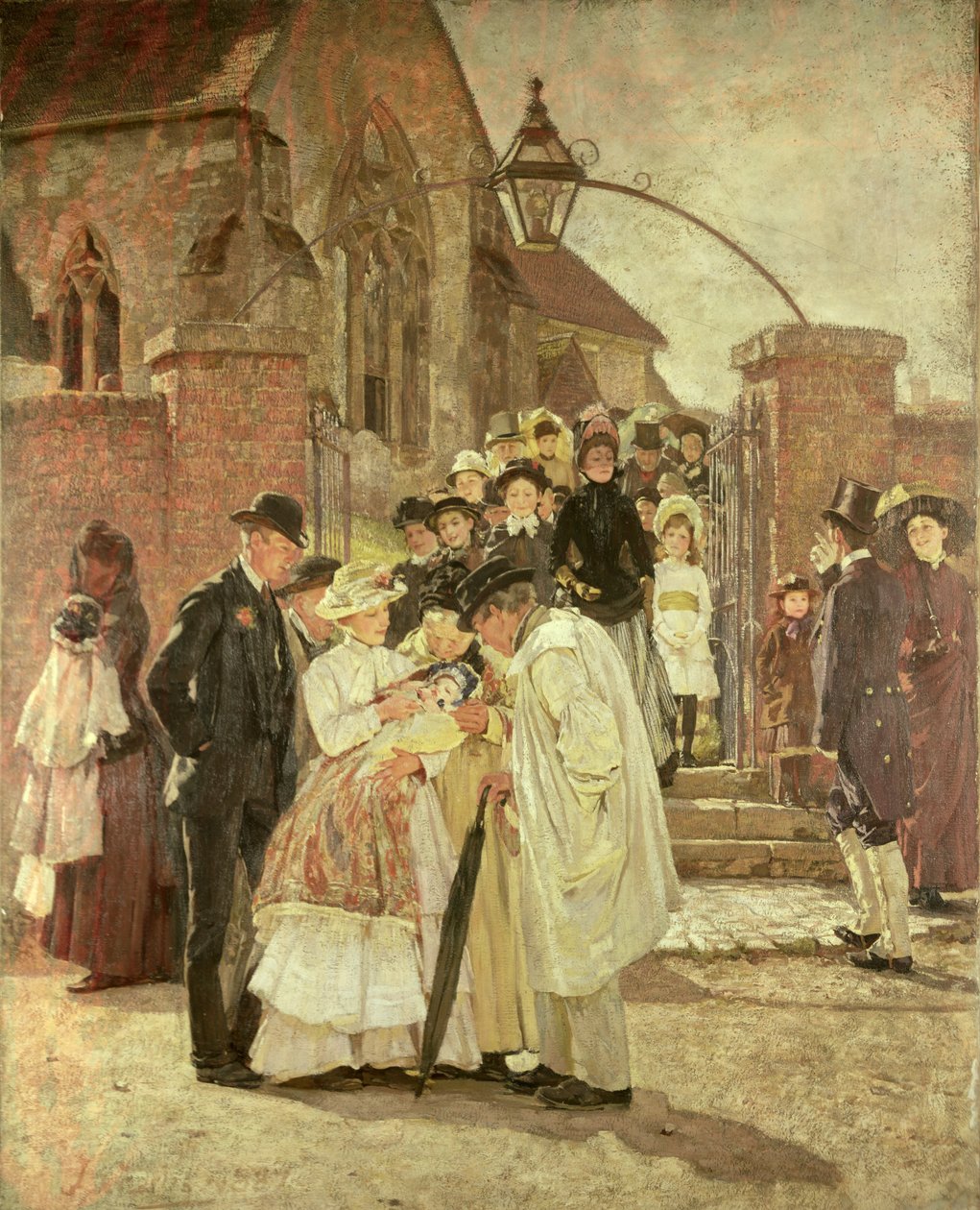 Dopsöndag (South Harting, Sussex) 1887 (olja på duk) av James Charles