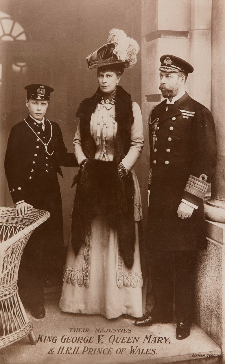 Kung George V, drottning Mary och prinsen av Wales av James Charles Dinham