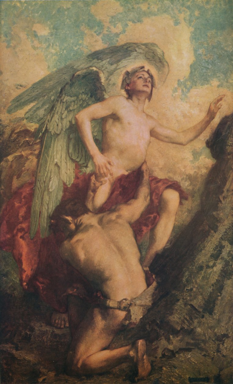 The Soul and Evil, sent 1800-tidigt 1900-tal, 1914. av James Clark