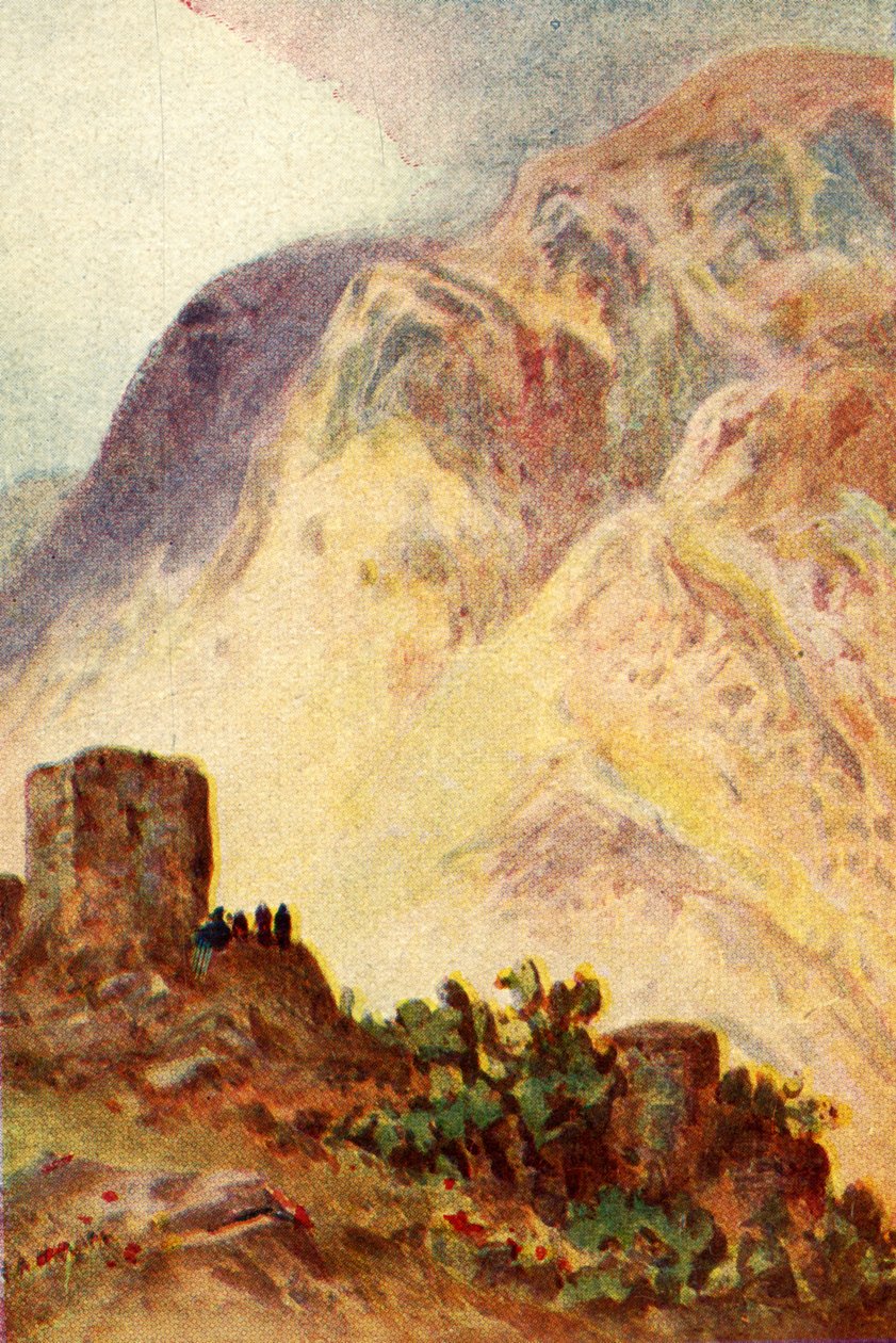 Berget Ebal och berget Gerizim - Johannes iv. 20, c1924. Skapare: James Clark, Henry A Harper. av James Clark and Henry A Harper