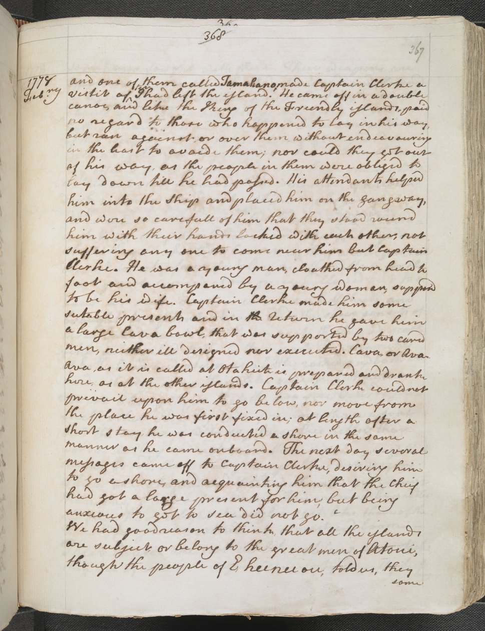 Egerton MS 2177 A f.367r Captain Cook: Journals III av James Cook