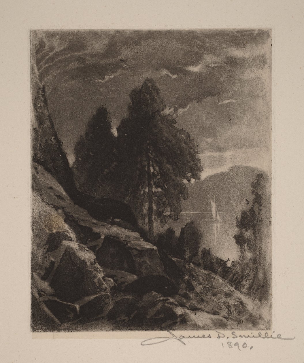Utan titel (Experiment - våt akvatint) av James David Smillie