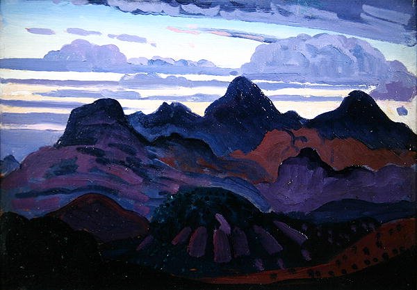 Deep Twilight (olja på panel) av James Dickson Innes