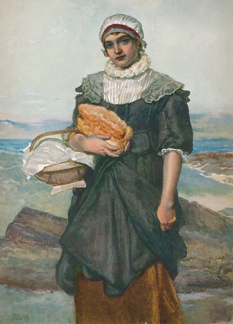 En fransk fiskarflicka, c1890, 1906. av James Dromgole Linton