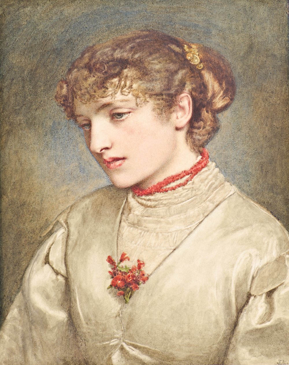 Meditation (akvarell) av James Dromgole Linton