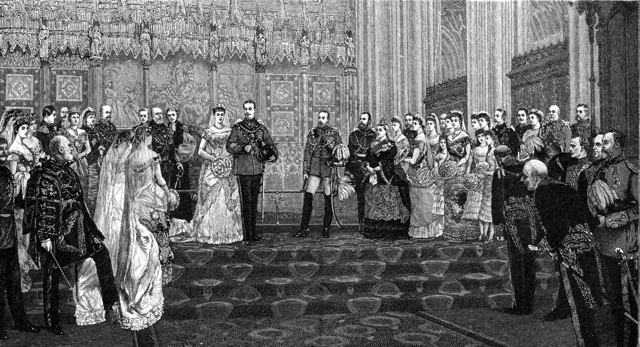 Hertigen och hertiginnans äktenskap av Albany, 27 april 1882, 1900 av James Dromgole Linton