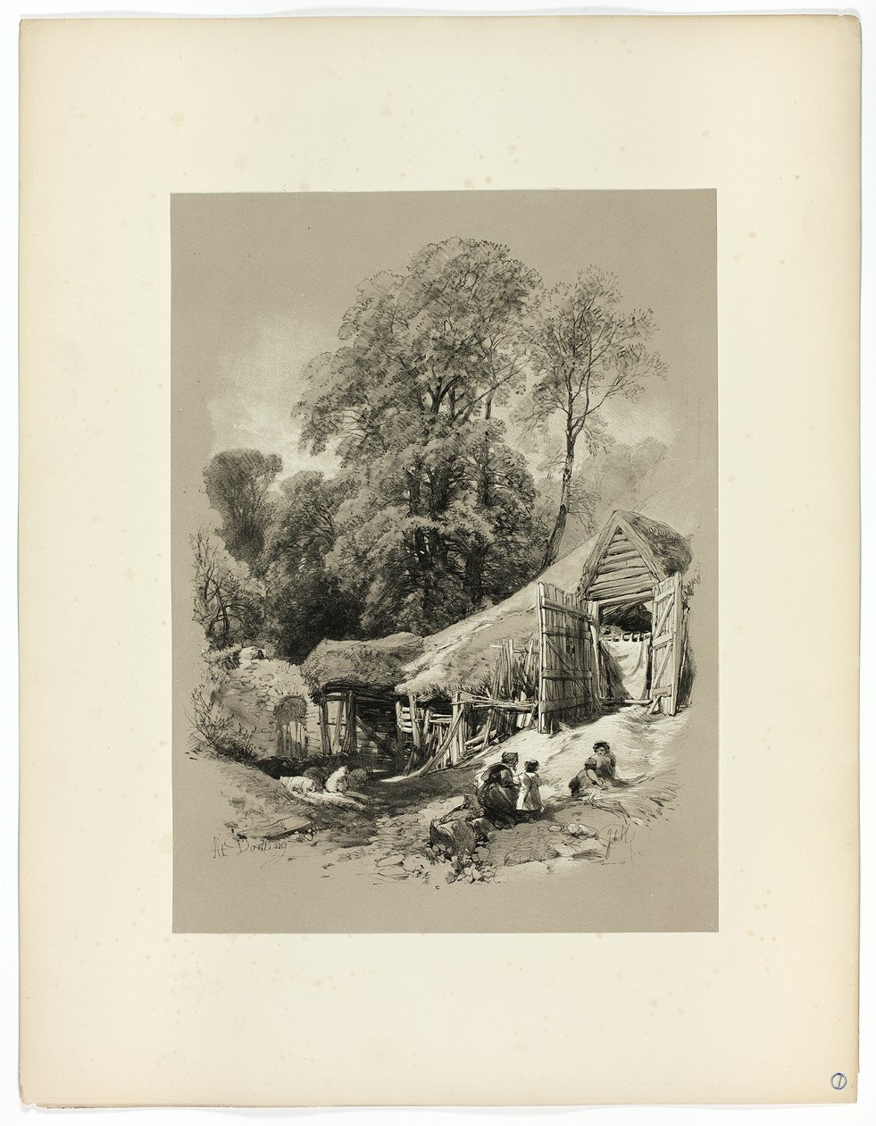 På Dorking, från Picturesque Selections av James Duffield Harding