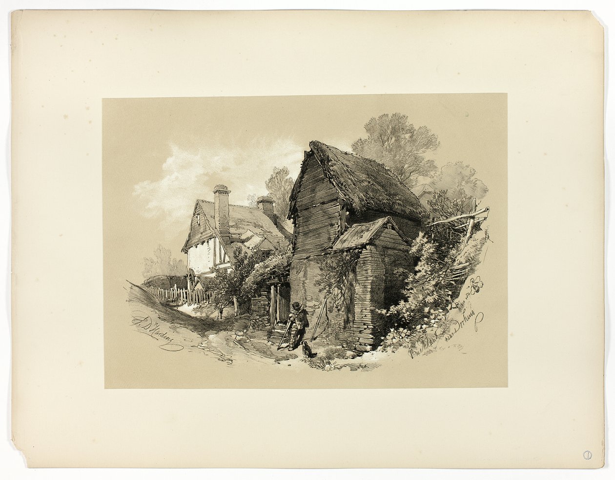 Buckland, nära Dorking, från Picturesque Selections av James Duffield Harding