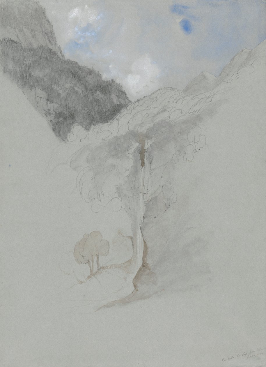 Cascade de Lys underifrån av James Duffield Harding