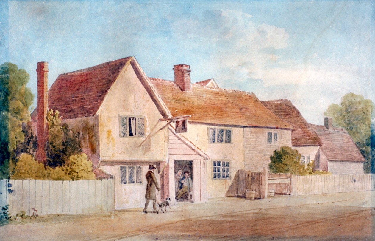 "Stugorna i Chadwell, Essex", 1800-talet. av James Duffield Harding