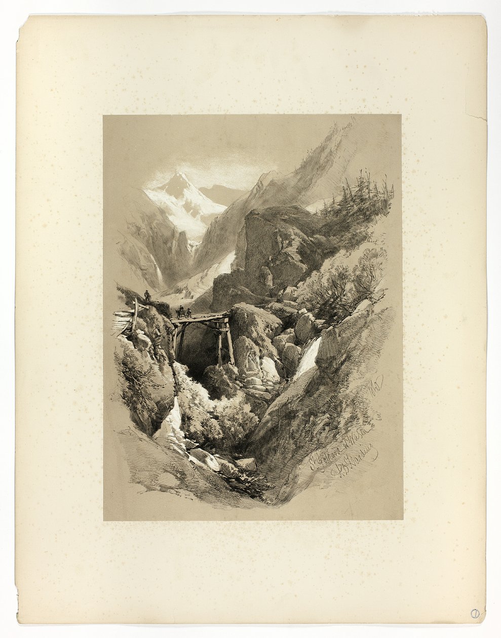 Saint Gothard, W. Wasen, från Picturesque Selections av James Duffield Harding