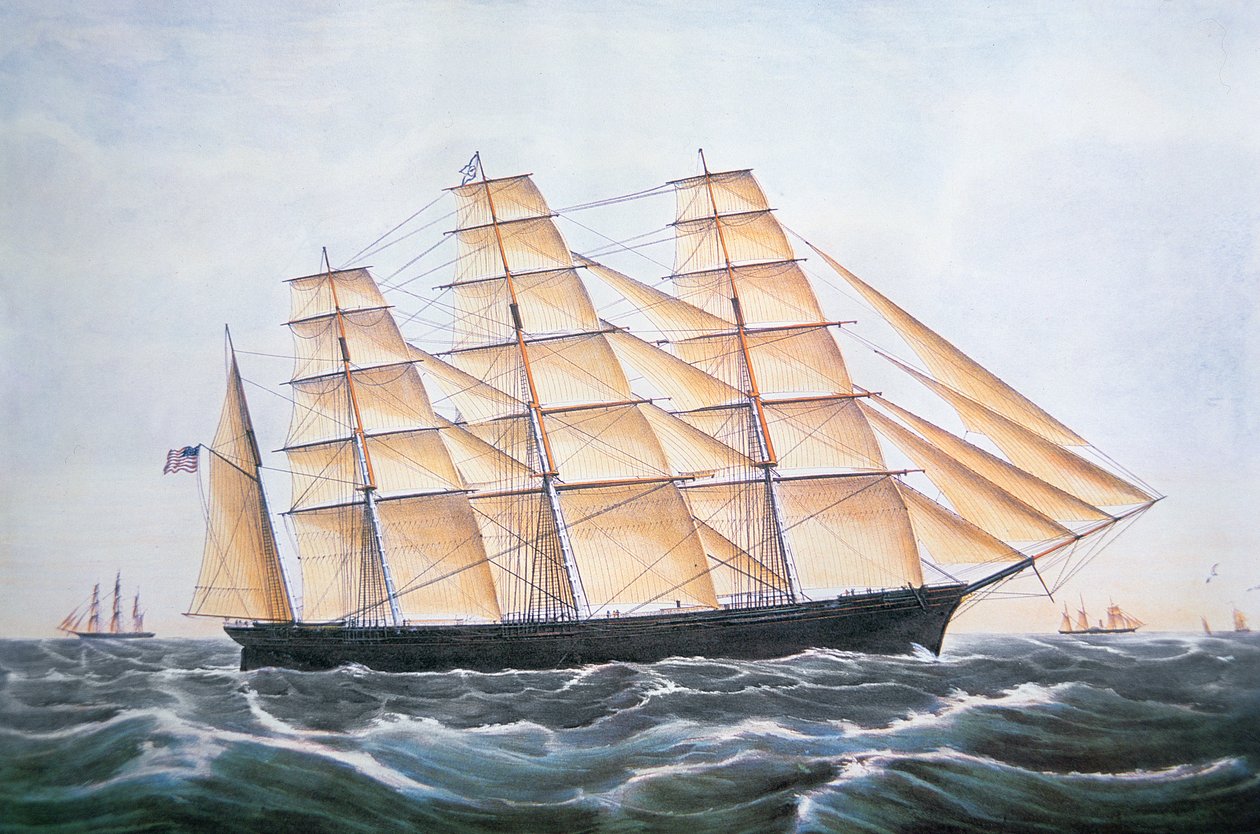 "The Great Republic", litografi av Nathaniel Currier (1813-88) av James E. (after) Butterworth