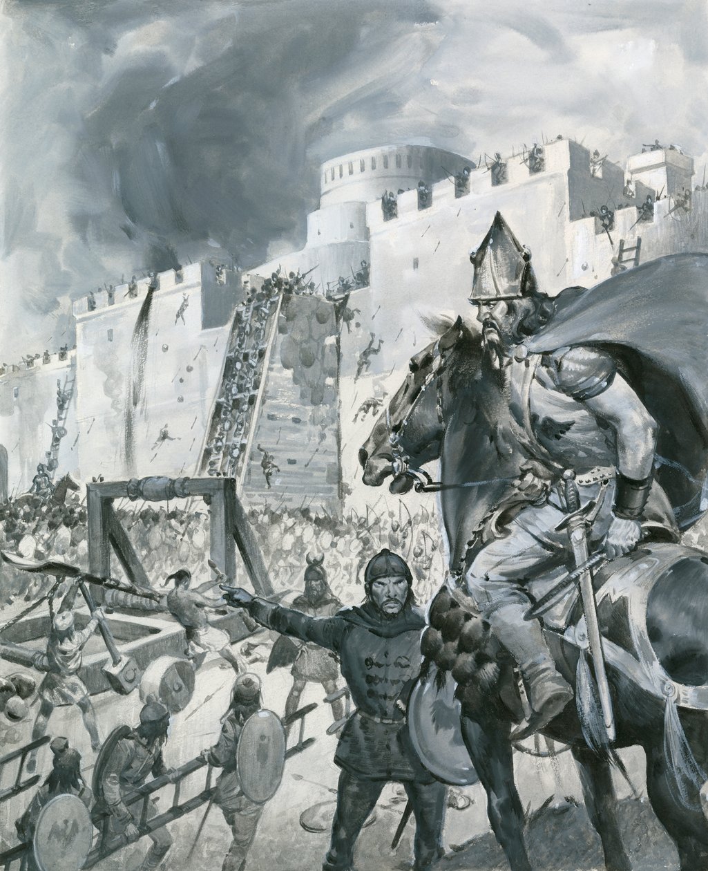 En stor armé av tartarer omringade Kaffa i Abessinien 1346 av James Edwin McConnell