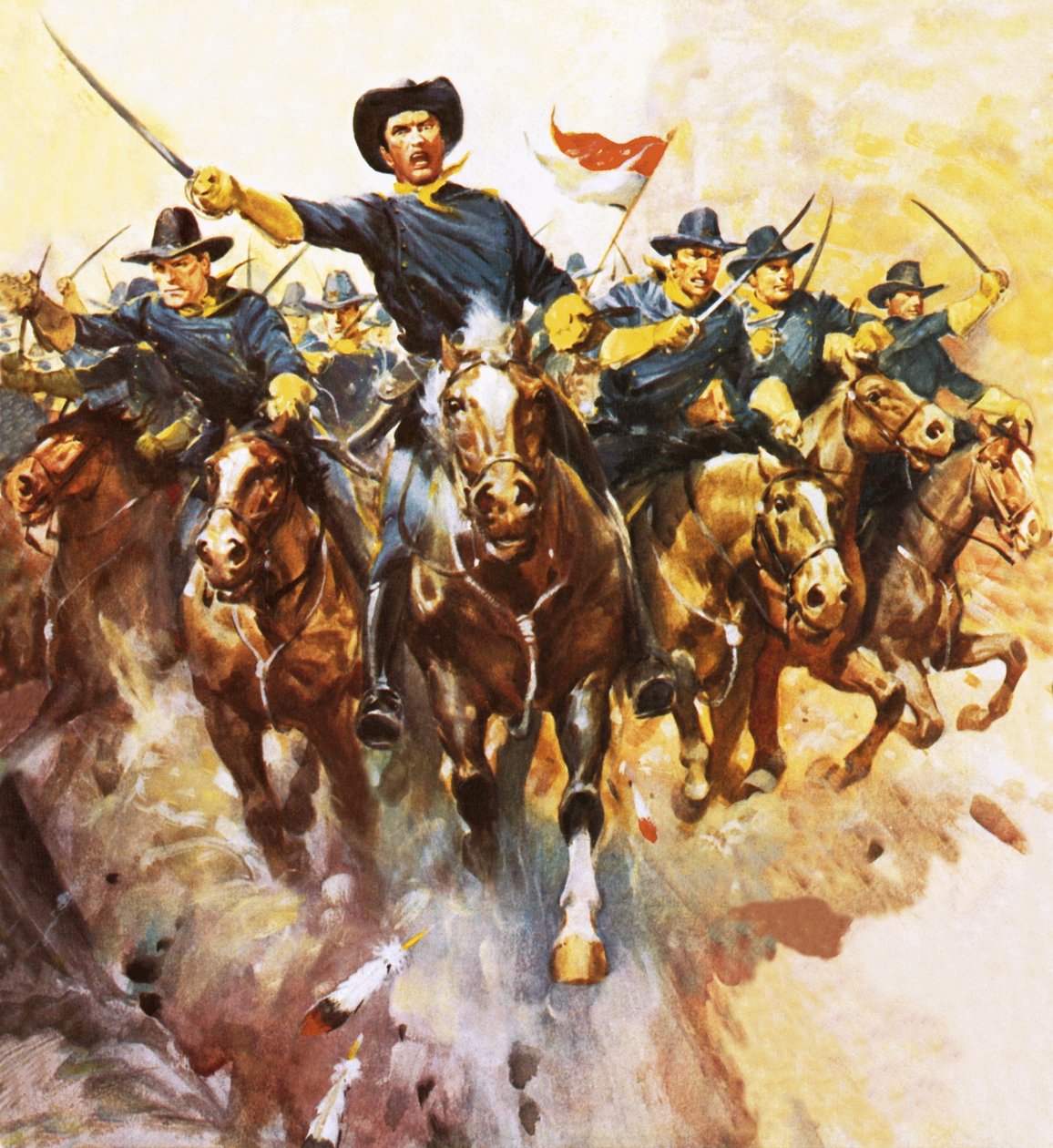 Anfall av det amerikanska kavalleriet av James Edwin McConnell