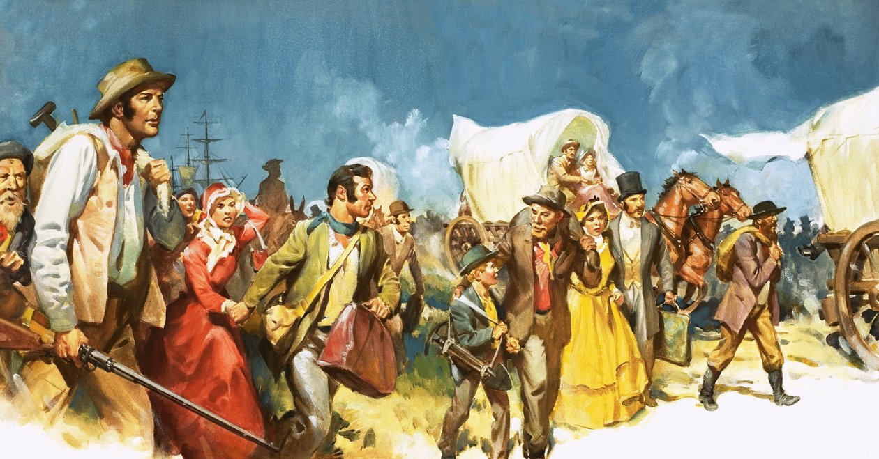 Guldprospekterare strömmar in i Sydafrika av James Edwin McConnell