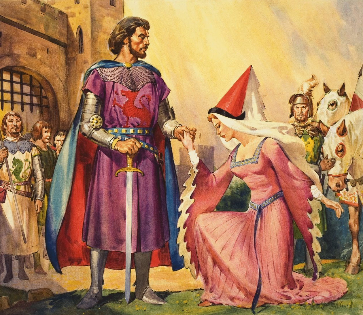 Kung Arthur och Guinevere av James Edwin McConnell
