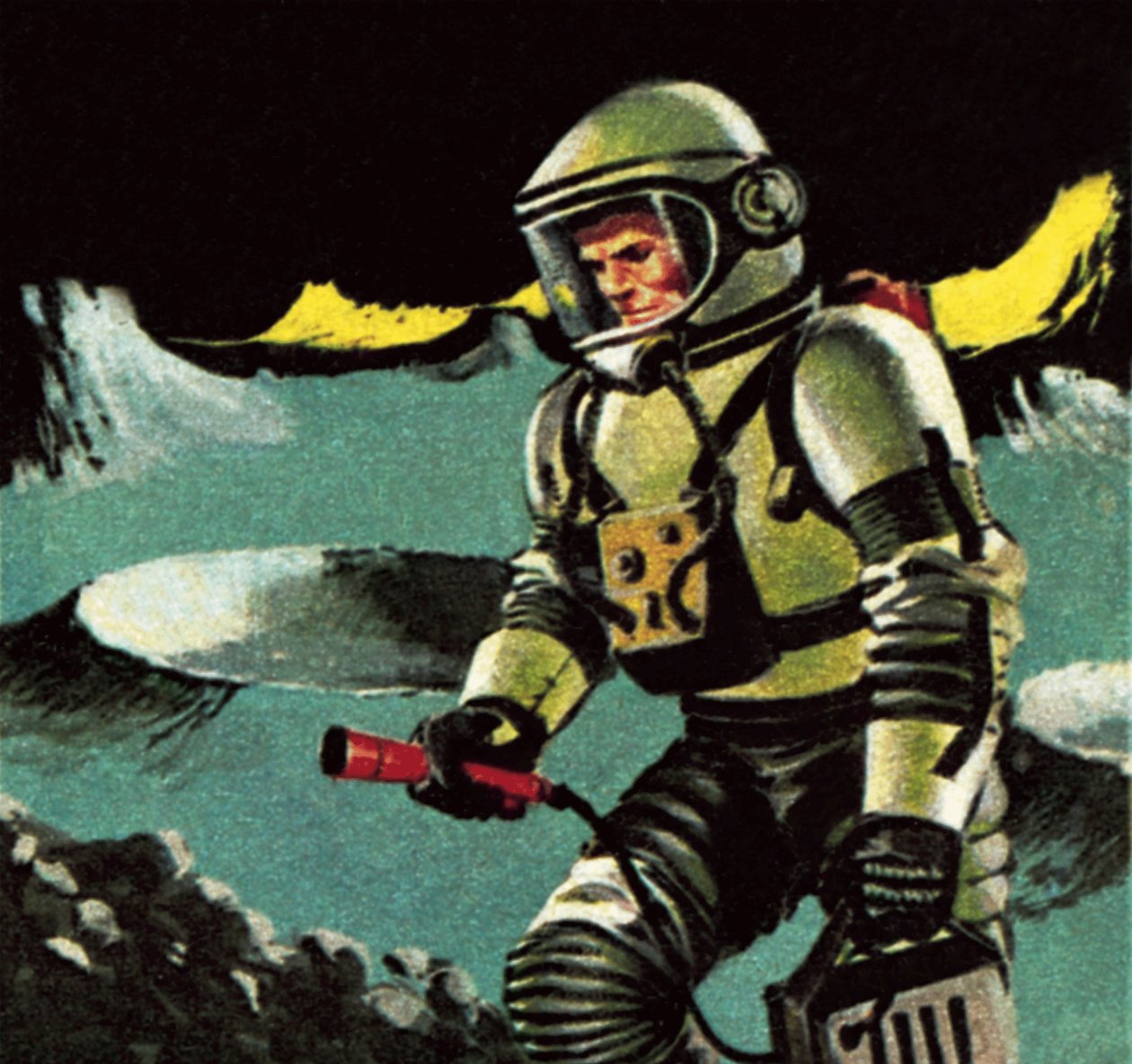 Människan på månen, som den föreställdes 1964 av James Edwin McConnell
