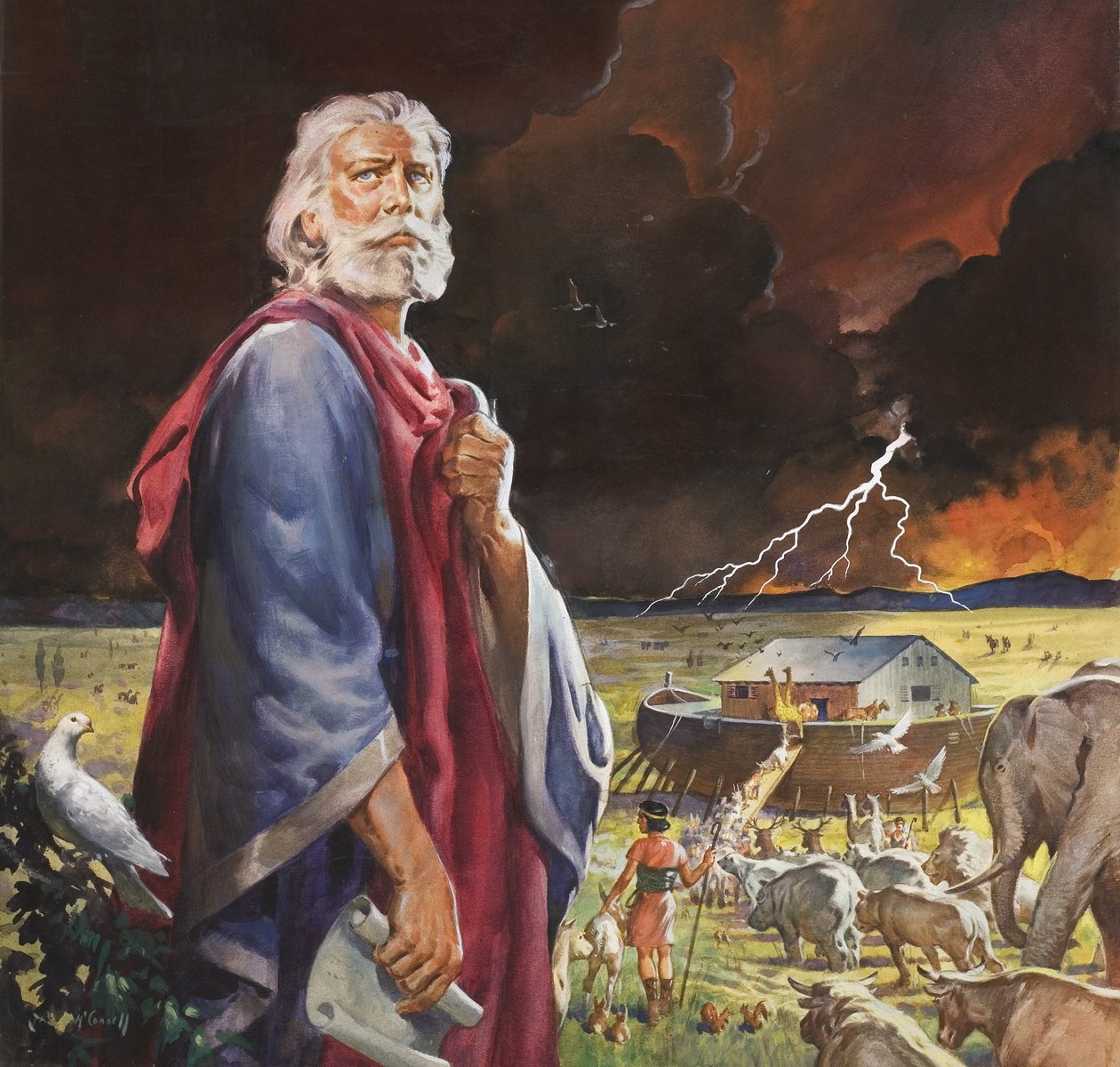 Noaks ark (gouache på papper) av James Edwin McConnell