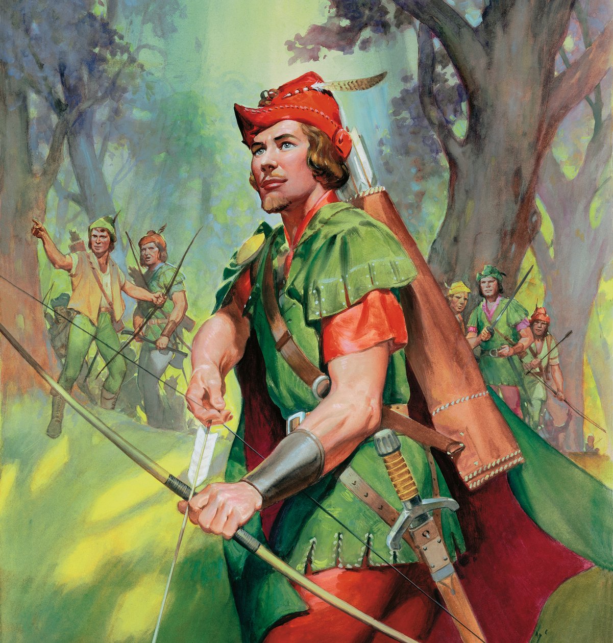 Robin Hood (gouache på papper) av James Edwin McConnell