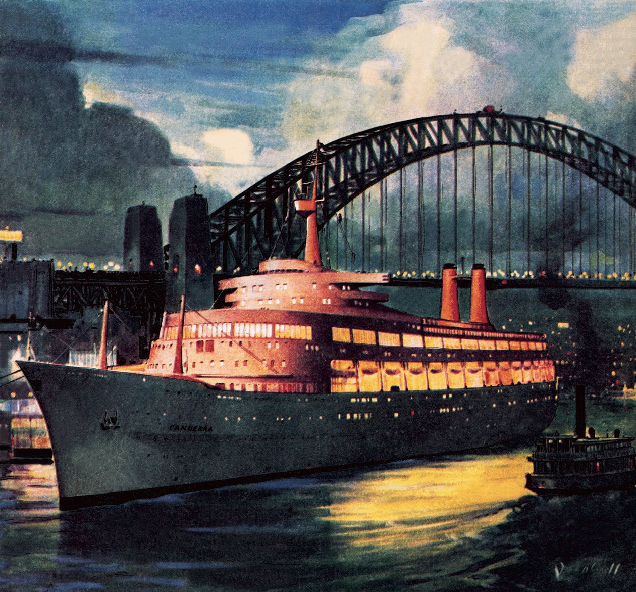SS Canberra av James Edwin McConnell