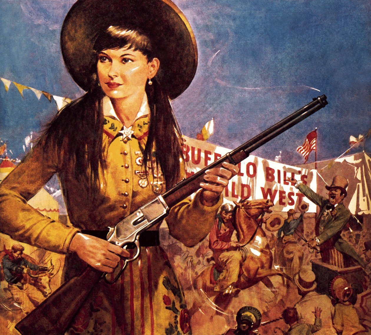 Skarpskytten Annie - Annie Oakley och hennes pistol av James Edwin McConnell