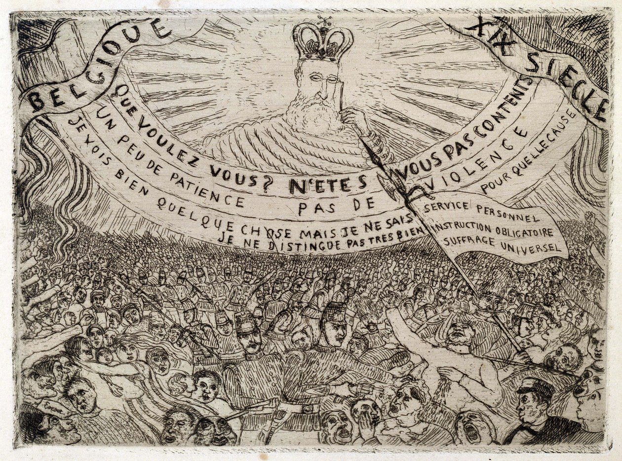 Belgien under 1800-talet av James Ensor