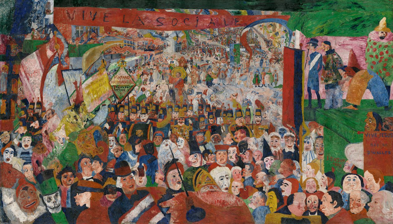 Kristi intåg i Bryssel 1889 av James Ensor