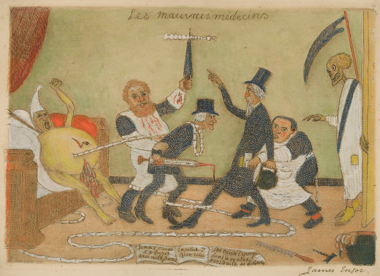 De dåliga läkarna av James Ensor