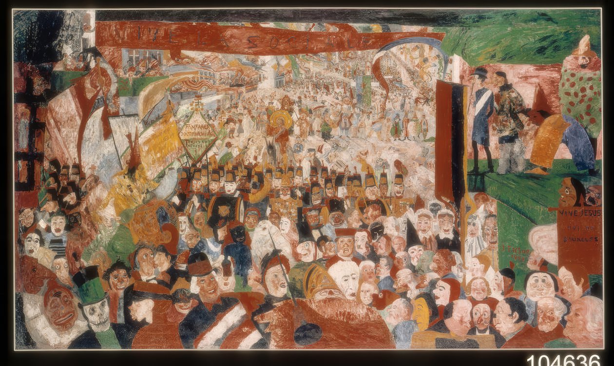 Kristi intåg i Bryssel 1889 av James Ensor