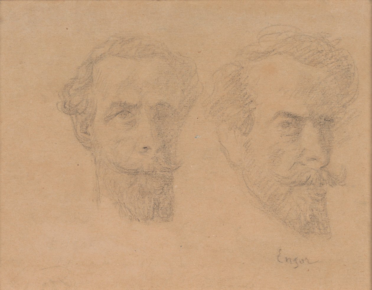 Dubbelt självporträtt av James Ensor