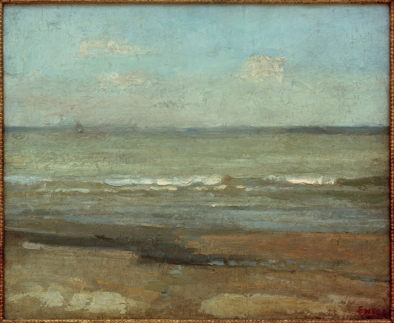 Grå havsbild av James Sidney Ensor