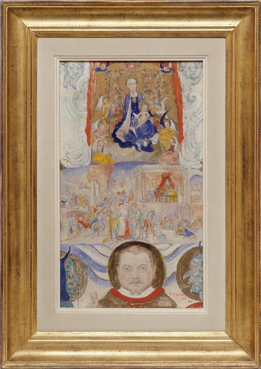 Ikon, porträtt av Eugene Demolder av James Ensor