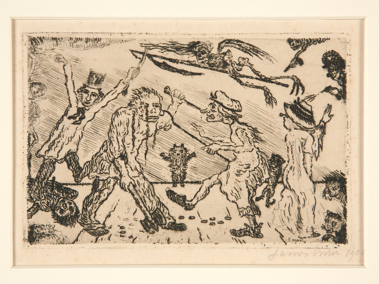 La col?re (Wrath), från portföljen Les p?ch?s capitaux (Dödssynderna) av James Ensor