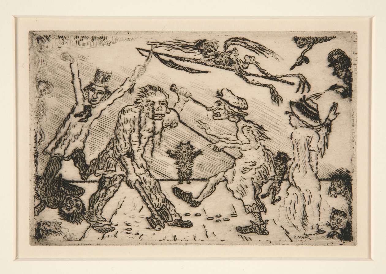 La col?re (Wrath), från portföljen Les p?ch?s capitaux (Dödssynderna) av James Ensor