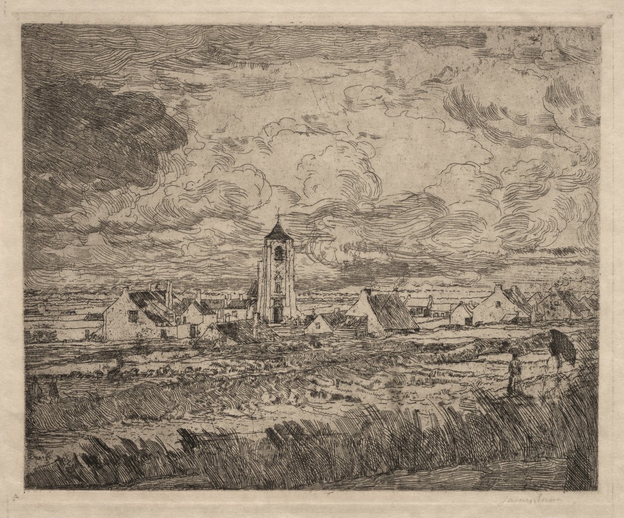 Stor vy över Mariakerke av James Ensor