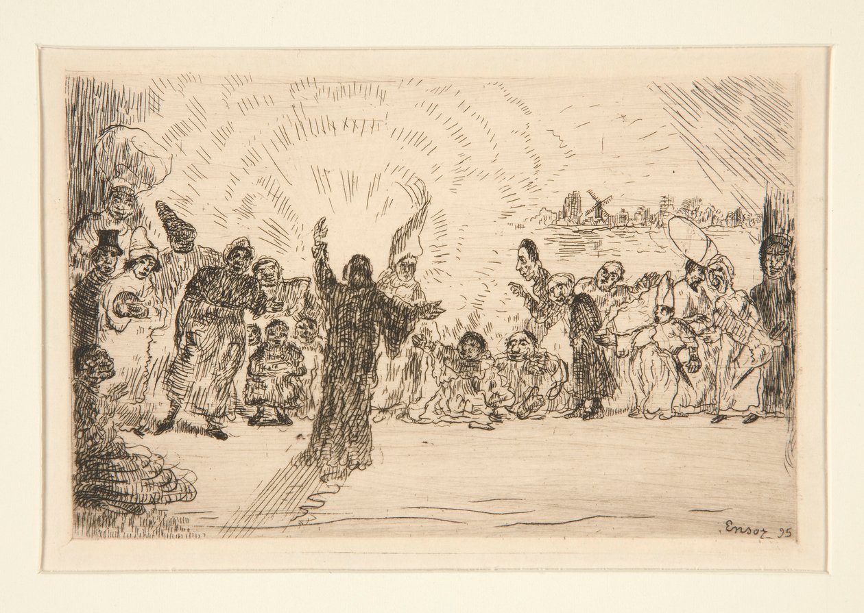 Kristus till tiggarna (Kristus och tiggarna) av James Ensor