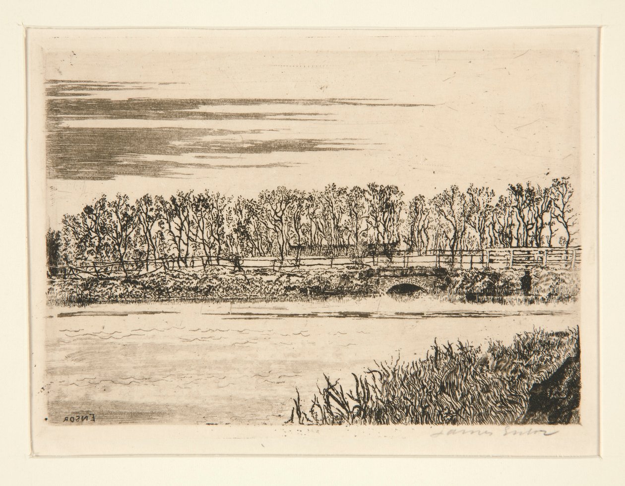 Le pont du bois ? Ostende (Bron i skogen i Oostende) av James Ensor