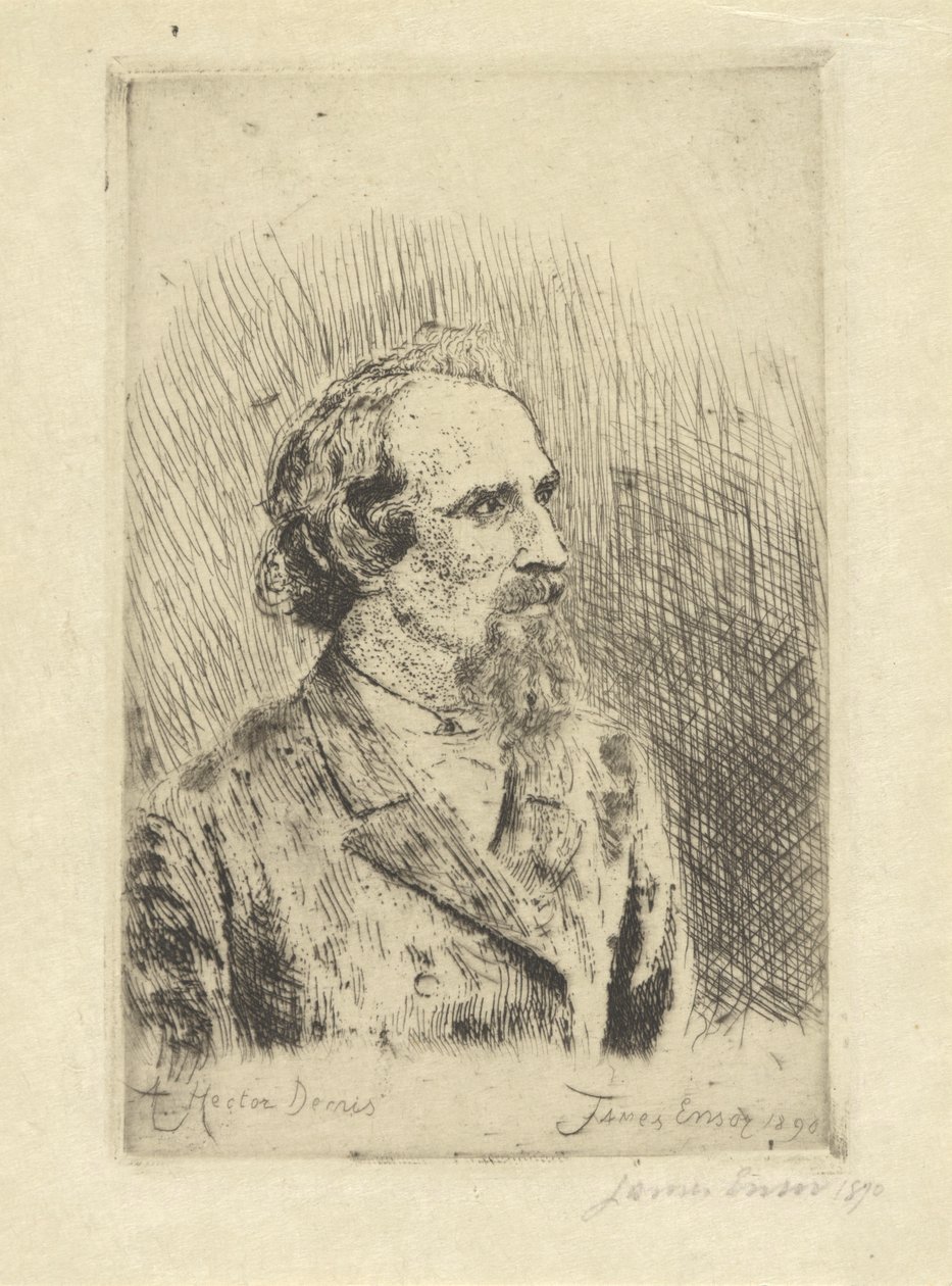Porträtt av Hector Denis av James Ensor