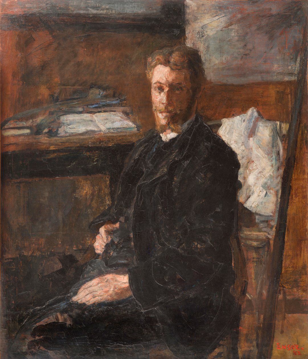 Porträtt av Willy Finch av James Ensor