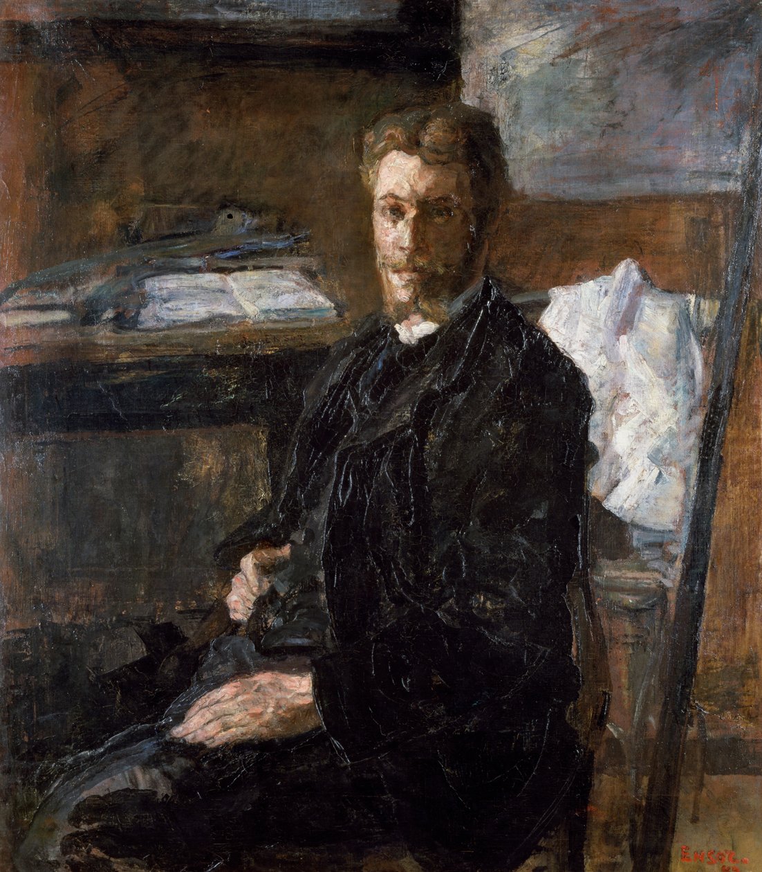Porträtt av konstnären Willy Finch (Portrait du peintre Willy Finch) av James Ensor