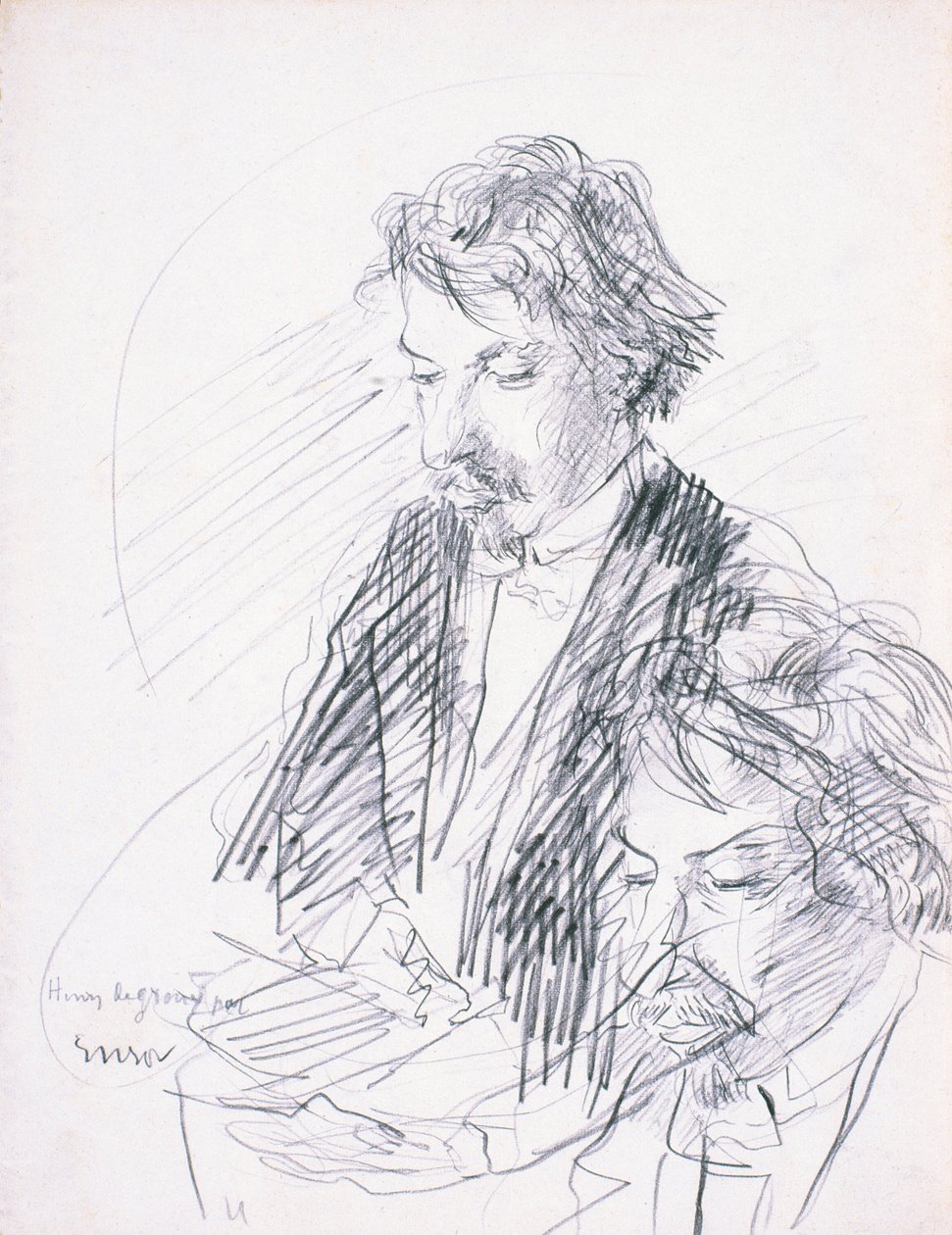 Porträtt av konstnären Henry de Groux av James Ensor